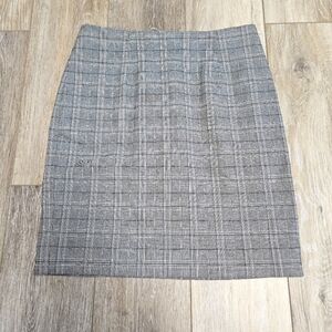 Gianni Bini Charcoal Checkered Pencil Skirt